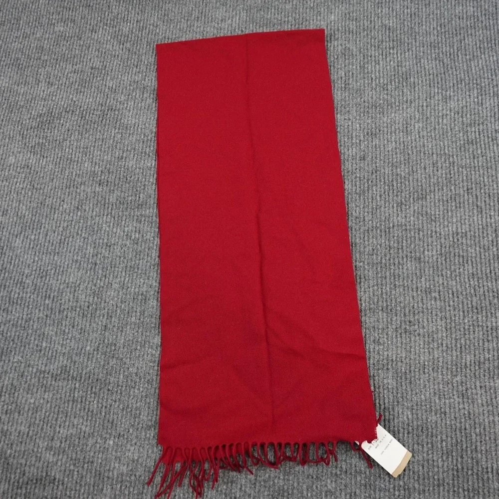 Pendleton Scarf One Size Red 100% Virgin Wool Fringe Made USA Winter